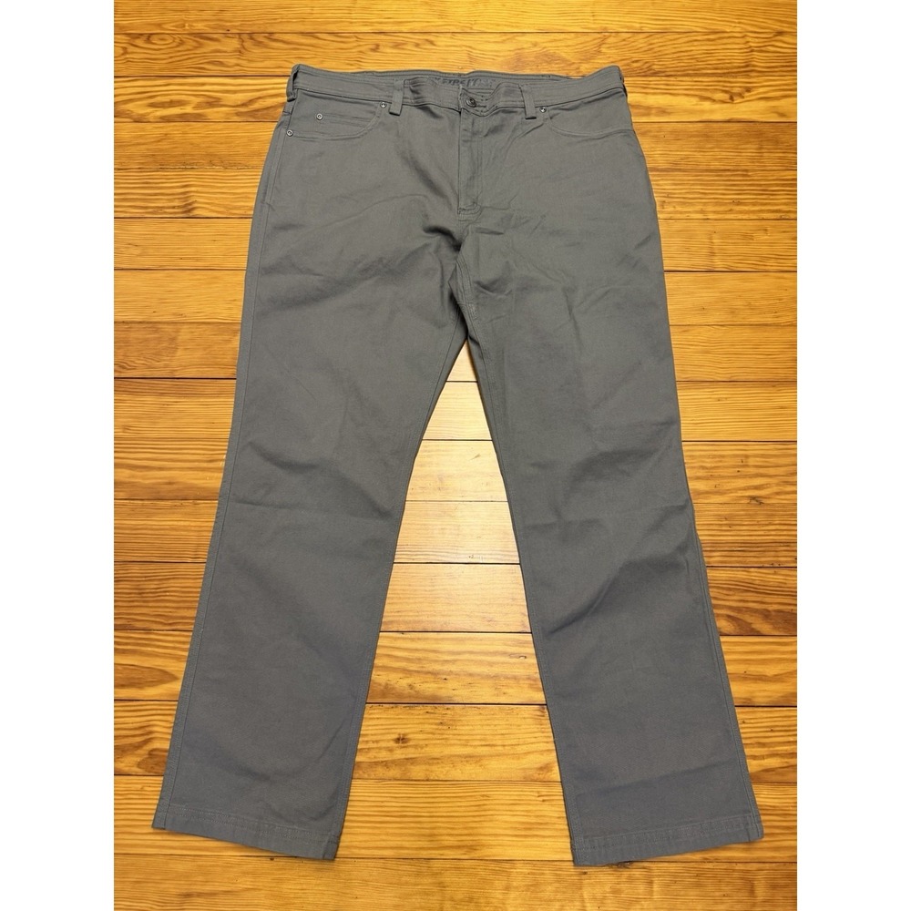 Duluth Trading Pants Mens 40x32 Gray Flex Fire Hose Slim Fit Workwear Stretch